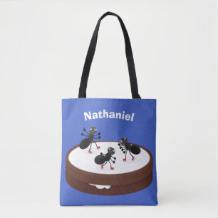 Tote Bag Patinage sur glace de fourmis joyeuses sur dessin 