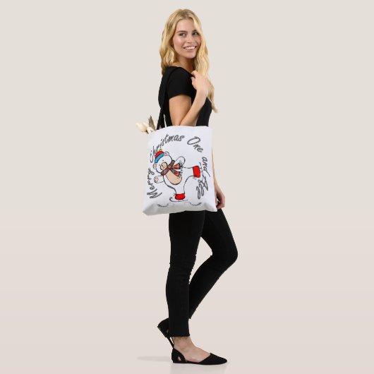 Tote Bag Patinage sur glace Ours polaire Noël (Sur le modèle)
