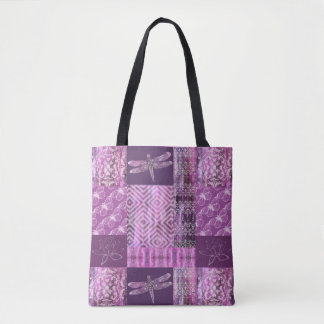 Tote Bag Patine pourpre : Mosaïque