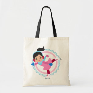 Tote Bag Patineur de glace de cheveux noirs - patinage de