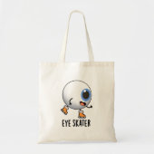 Tote Bag Patineur d'oeil amusant jeu de patinage sur glace (Devant)