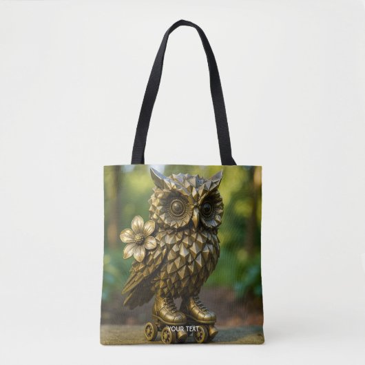 Tote Bag Patins de chouette en laiton Fantasy Cute (Devant)