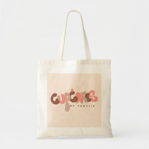 Tote Bag Pâtisserie Cupcake Lettre Manuscrite Entreprise