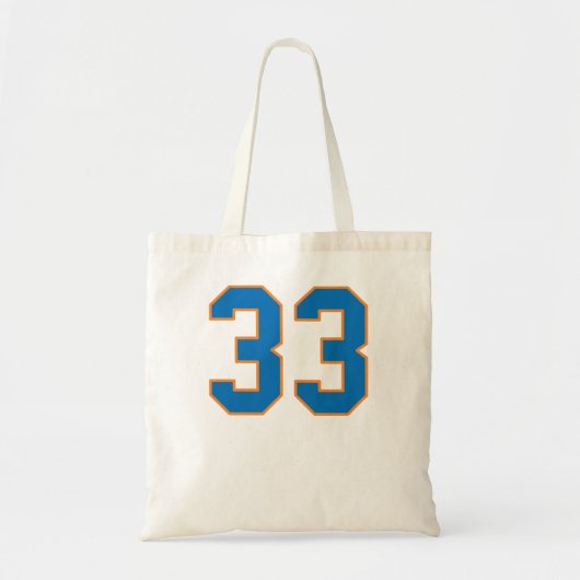 Tote Bag Patrick Ewing Knicks #33 Blue avec Orange Outline (Devant)