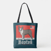 Tote Bag Patriotique | Boston Terrier (Dos)