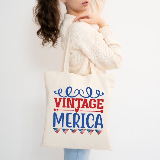 Tote Bag Patriotique de l'Amérique vintage