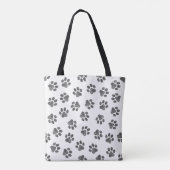 Tote Bag Patrouilles de Doodle, Paws de Chien, Paws Noirs (Dos)