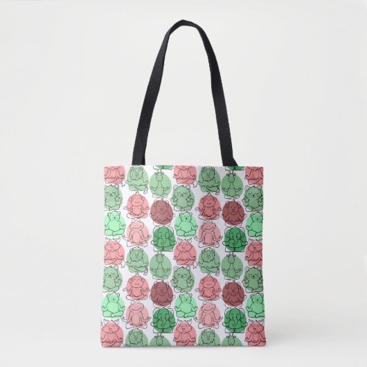 Tote Bag Patter les yoga poses | Yoga seamless pattern 18 (Devant)