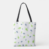 Tote Bag Pattern Blue & Green Leaves (Dos)