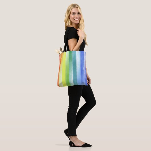 Tote Bag Pattern de Vertical Rainbow | (Sur le modèle)