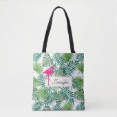 Tote Bag Pattern et Pink Flamingo (Devant)