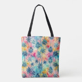 Tote Bag Pattern Tie Dye Palms (Dos)