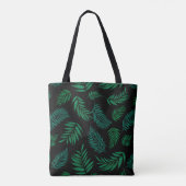 Tote Bag Pattern Tropical Leaves (Dos)