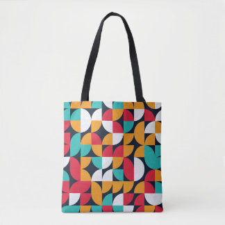 Tote Bag Pattern with random colored triangles Generative A