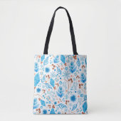 Tote Bag Patterns bleus (Devant)