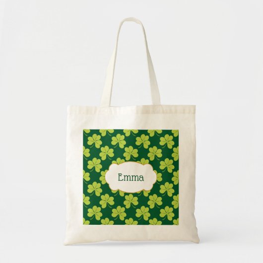Tote Bag Patters de clover vert (Devant)