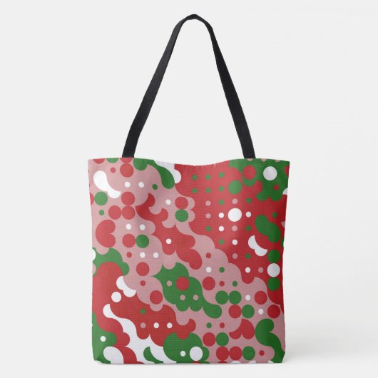 Tote Bag Patters de Groovy Funky Mod Retro Christmas (Dos)
