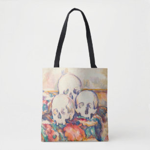 Tote Bag Paul Cezanne - Aquarelle à trois crânes