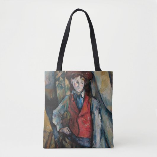 Tote Bag Paul Cezanne - Garçon dans la veste rouge (Devant)