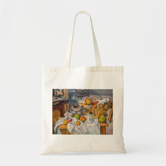 Tote Bag Paul Cezanne - Nature morte avec panier (Devant)