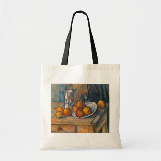 Tote Bag Paul Cezanne - Nature morte avec pot à lait et fru (Devant)