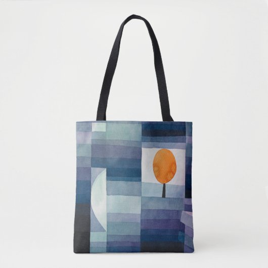 Tote Bag Paul Klee Abstrait Tree Blue Peinture (Devant)