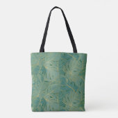 Tote Bag Paume vert et or feuille motif (Dos)