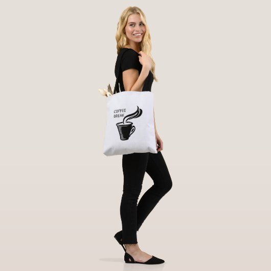 Tote Bag Pause café (Sur le modèle)
