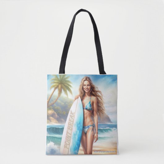 Tote Bag Pause du point d'action fille (Devant)