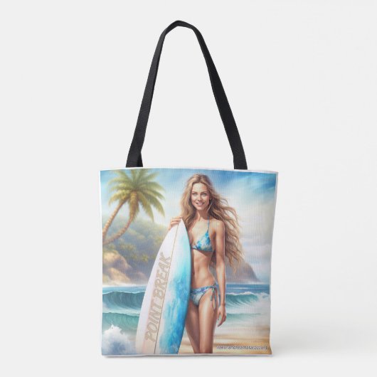 Tote Bag Pause du point d'action fille (Dos)