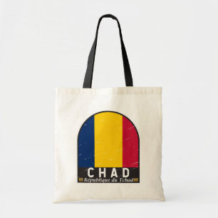 Tote Bag Pavillon du Tchad Emblème Vintage déprimé