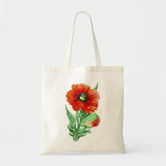 Tote Bag Pavot rouge (Devant)