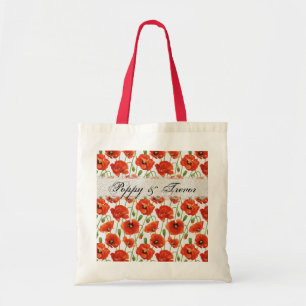 Tote Bag Pavot rouge d'été