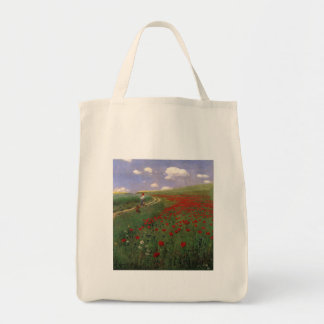 Tote Bag Pavots dans le champ SZINYEI MERSE, Pál fleur roug