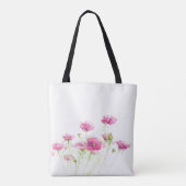 Tote Bag Pavots peints 3 d'aquarelle (Dos)