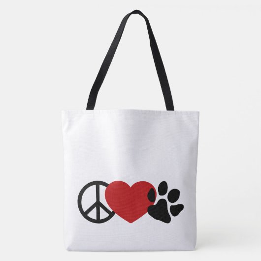 Tote Bag Paw Aimé-La Paix (Devant)