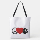 Tote Bag Paw Aimé-La Paix (Dos)