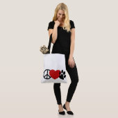 Tote Bag Paw Aimé-La Paix (Sur le modèle)