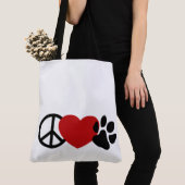 Tote Bag Paw Aimé-La Paix (De près)