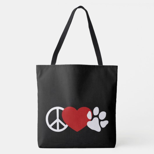 Tote Bag Paw Aimé-La Paix (Devant)