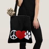 Tote Bag Paw Aimé-La Paix (De près)
