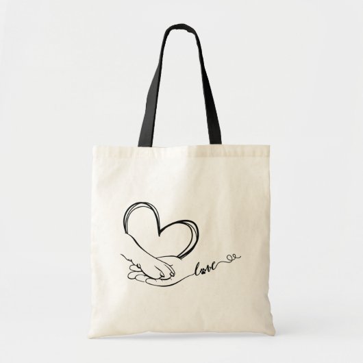 Tote Bag Paw et Hand Love (Devant)