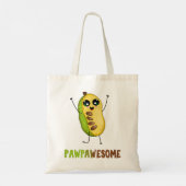 Tote Bag Pawpaw Fruit avec mignonne caricature Paw Paw Awes (Dos)