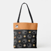 Tote Bag Pawprint de chien (Dos)