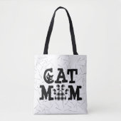 Tote Bag Pawprint maman chat avec poils de chat (Devant)