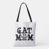 Tote Bag Pawprint maman chat avec poils de chat (Dos)