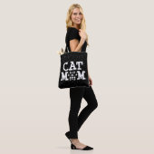 Tote Bag Pawprint maman chat avec poils de chat (Sur le modèle)