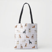 Tote Bag Paws Gingham jolis chiens  (Devant)
