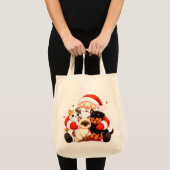 Tote Bag Pawsitively Huggable: Santa’s Snuggle Squad (Devant (produit))