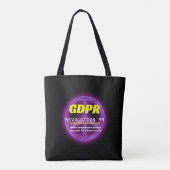 Tote Bag Paxspiration GDPR Fourre-tout noir de base (Dos)